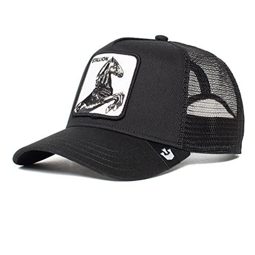 Goorin Bros. The Farm Original Core Unisex Adjustable Snapback Trucker Hat, Black (The Stallion), One Size