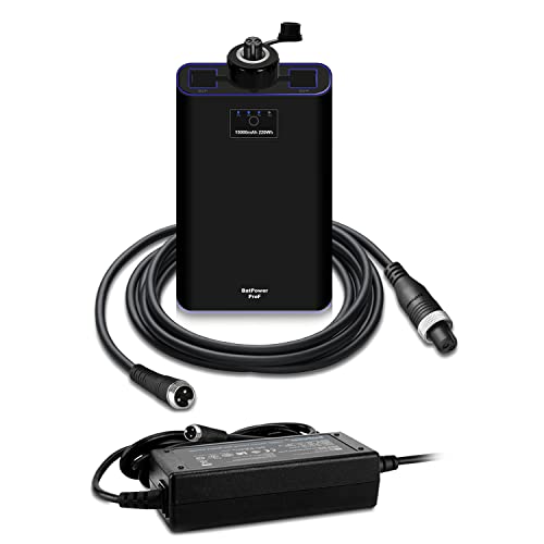 BatPower 15Ah Prof Electric Fishing Reel Battery for Daiwa Tanacom 1200 1000 750 500 Seaborg 500MJ Leobritz Shimano Plays BeastMaster ForceMaster Fishing Reel Battery with Charger & 2M Power Cord