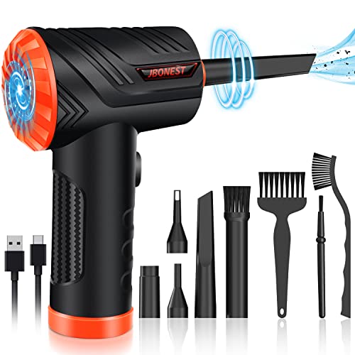 Compressed Air Duster,Powerful 100000RPM Cordless Air Duster,Portable Rechargeable Air Blower, Reusable no Canned air Dusters,3-Gear Electric Compressed Air with Light,Keyboard Cleaner for Office