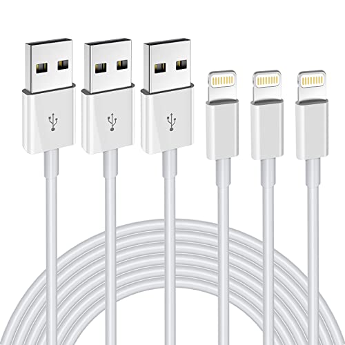 iPhone Charger 3Pack 6FT MFi Certified Lightning Cable Fast Charging Cords Apple Charger Compatible with iPhone 14 13 12 11 XS XR X Pro Max Mini 8 7 6S 6 Plus 5S SE iPad iPod AirPods