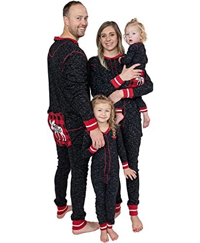 Lazy One Flapjacks, Matching Christmas Pajamas for The Dog, Baby & Kids, Teens, and Adults (Plaid Moose Caboose, Medium)
