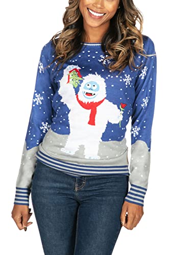 Tipsy Elves Romantic Bumble Ugly Christmas Sweater for Women for Holiday Parties and Gatherings Size Large