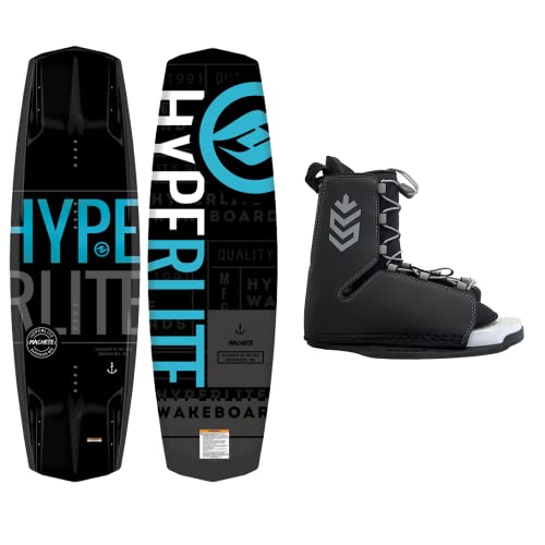 System & Hyperlite Wakeboard Package Machete with Tour Wakeboard Bindings Fits Boot Sizes 8-14 Boards 136, 140, 144 cm (Machete 140 cm)