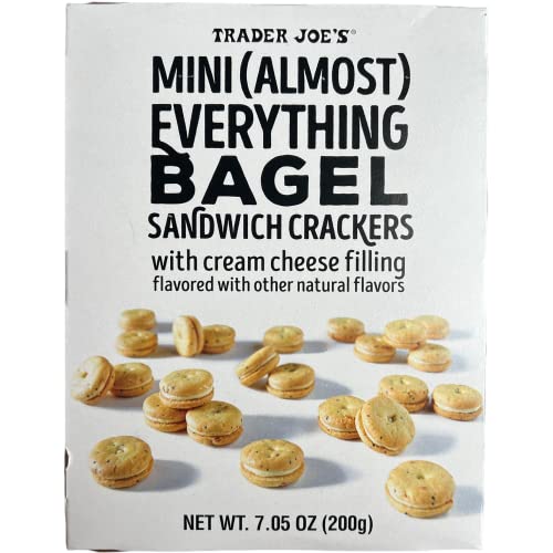 Trader Joe's Mini (Almost) Everything Bagel Sandwich Crackers Cream Cheese Filling, 7.05 oz (Pack of 1)