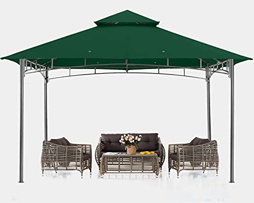 ABCCANOPY Gazebos for Patios 10x10 - Outdoor Steel Frame Gazebo for Lawn Backyard Garden Deck (Forest Green)