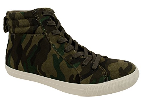 POLO RALPH LAUREN Men's Gaven Camo Print Suede High-Top Sneakers-O-10.5