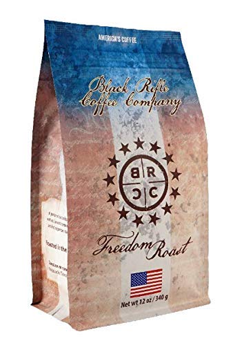 Black Rifle Coffee Freedom Roast, Medium Roast Ground Coffee, America's Ground Coffee With a Hint of Chocolate and Vanilla Tasting Notes, Helps Supports Veterans and First Responders, 12 Ounce Bag