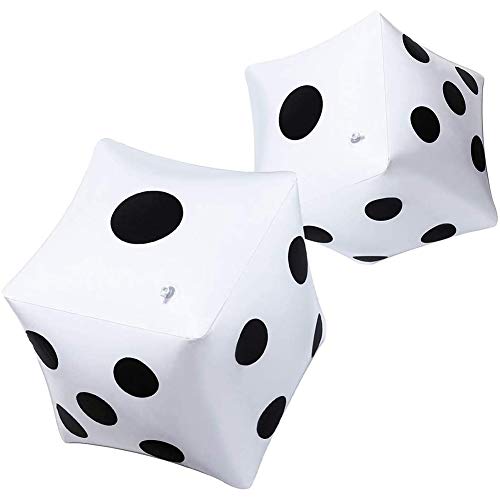 13 inch Giant Inflatable Dice Pool Toy for Lawn Game Outdoor Floor Games，Pack of 2