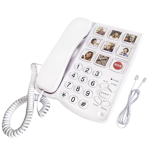 It can Edit 9 one Touch Memory Speed Dialing and Images, Elderly Image Phone, Phone for Patients with Alzheimer's Disease and Enlarged Phone for Patients with Hearing Impairment