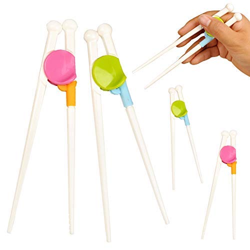 Kidsfantasy Kids Chopsticks, 2 Pairs Kids Training Chopsticks Reusable Toddler Chopsticks for Baby Children