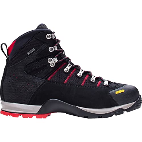 ASOLO Men's Fugitive GTX Light Hiking and Trekking Boots (Black/Red, 9)