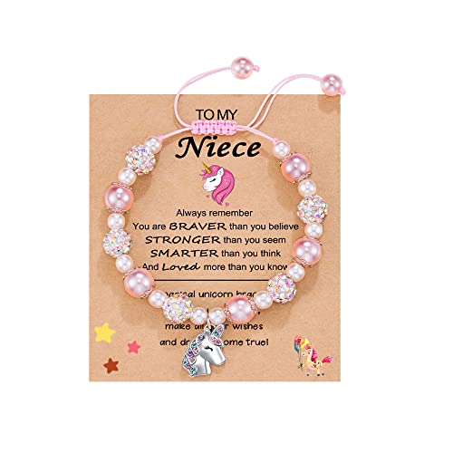 HGDEER Unicorn Girls Toys 4-6 6-8 8-10, Valentines Day Gifts for Kids Toddler Girls Jewelry, 5 6 7 Year Old Girl Gift Christmas Stocking Stuffers for Kids Girl Niece Gifts from Anut
