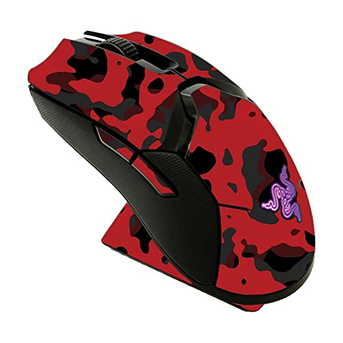 MightySkins Skin Compatible with Razer Viper Ultimate - Red Modern Camo | Protective, Durable, and Unique Vinyl Decal wrap Cover | Easy to Apply, Remove, and Change Styles | Made in The USA