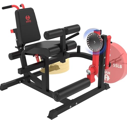 HVO Leg Extension and Curl Machine - Leg Extension Exercise Machines for Home Gym with Adjustable Seat Backrest and Rotary Leg Extenstion Leg Hamstring Workout and Quadriceps Exercises Equipment
