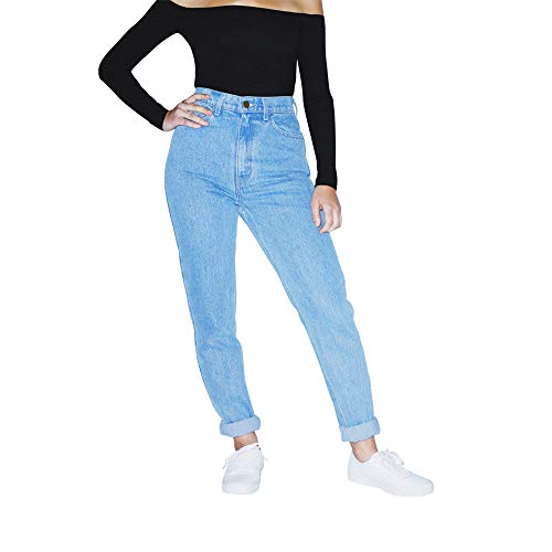 American Apparel Women's High-Waist Jean, Light Wash, 31W/32