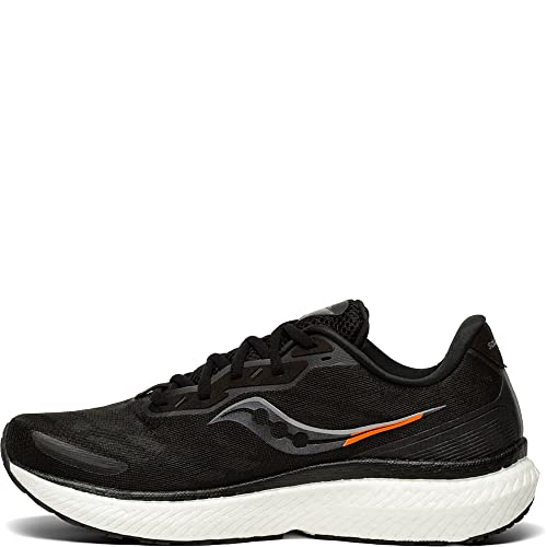 Saucony Men's Triumph 19 Running Shoe, Black/White, 8