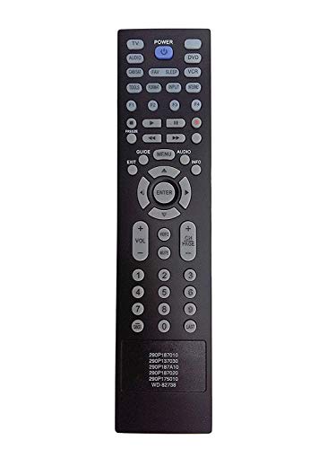 Replacement Remote Control for Mitsubishi TV 290P187A10 LT-46153 LT-55265 LT-55164 WD-60C9 WD-65C9 WD-65638 WD-65638CA WD-73837