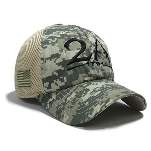 2nd Amendment 1791 American Flag Hat ACU Micro Mesh Tactical Cap