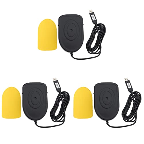 Mobestech 3pcs USB Foot Gaming Foot Pedal Macro Pad Transcription Foot Pedal Foot Control Action Foot Pedal Push to Talk Foot Pedal USB Foot Pedal Computer Metal Iron