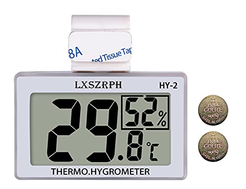 GXSTWU Reptile Hygrometer Thermometer LCD Display Digital Reptile Tank Hygrometer Thermometer with Hook Temperature Humidity Meter Gauge for Reptile Tanks, Terrariums, Vivarium 1pack
