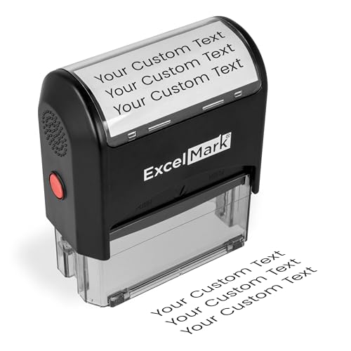 ExcelMark Custom Self-Inking Stamp - Double-Sided Ink Pad (Small)
