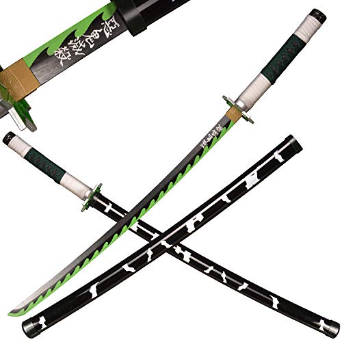 SV Handmade Anime Sword Cosplay Shinazugawa Sanemi Sword Katana 41 inches，Collectible Gifts
