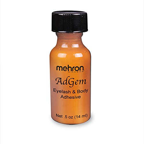 Mehron Makeup AdGem Adhesive | Rhinestone Glue | Latex-Free Eyelash Glue | Body Glue | Body Adhesive .5 fl oz (14 ml)