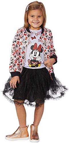 Tutu Couture by Disney Collection Toddler Girls 3 Piece Skirt Set, Minnie, 2T