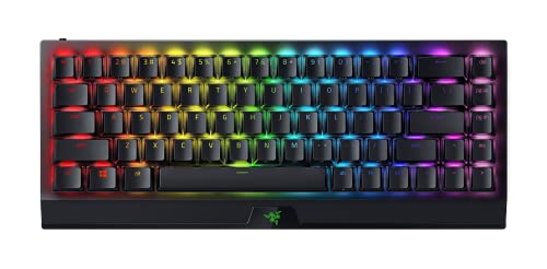 Razer BlackWidow V3 Mini HyperSpeed 65% Wireless Mechanical Gaming Keyboard: HyperSpeed Wireless Technology - Yellow Mechanical Switches - Linear & Silent - Phantom Pudding Keycaps - 200 Hr Battery