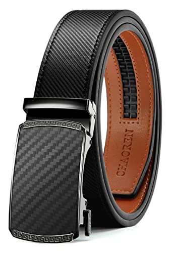 CHAOREN Leather Ratchet Belt Men - Micro Adjustable Belt Fit Everywhere (35mm)