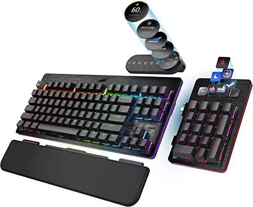 Mountain Everest Max Mechanical Gaming Keyboard - USB Hub - Cherry MX Hot-Swappable Switches - RGB Backlit (Midnight Black, Brown - Tactile & Quiet)