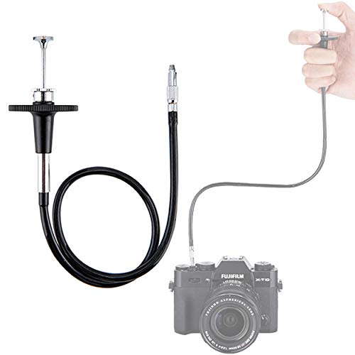 JJC 40cm Black Mechanical Cable Shutter Threaded Release with Bulb-Lock for Fujifilm X10 X20 X30 X100s X100t X-Pro1 X-Pro2 X-E1 X-E2, Leica M6 M7 M8, Nikon Df F4 FM2 F3 FE FM3a F80