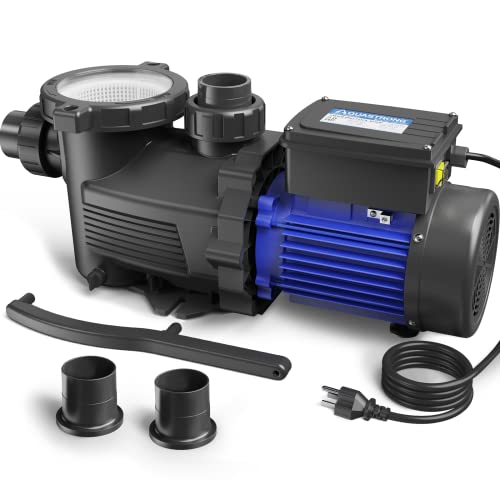 AQUASTRONG 1.5 HP In/Above Ground Dual Speed Pool Pump, 115V, 4795GPH High Flow, Powerful Self Priming Swimming Pool Pumps with Filter Basket