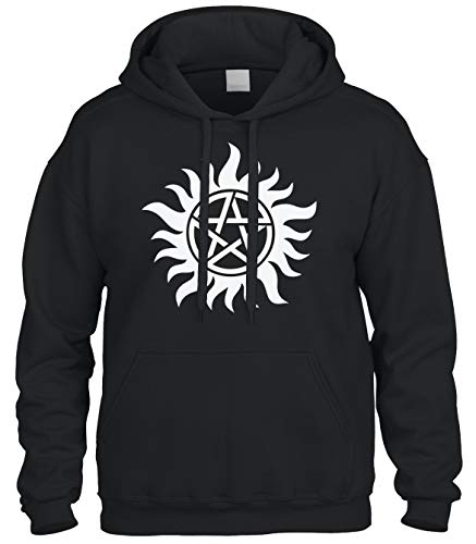 Cybertela Anti Possession Symbol Sweatshirt Hoodie Hoody (Black, X-Large)
