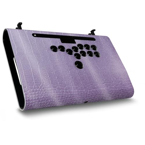 Glossy Glitter Gaming Skin Compatible with Victrix Pro FS-12 - Purple Gator Skin - Premium 3M Vinyl Protective Wrap Decal Cover - Easy to Apply | Crafted in The USA by MightySkins