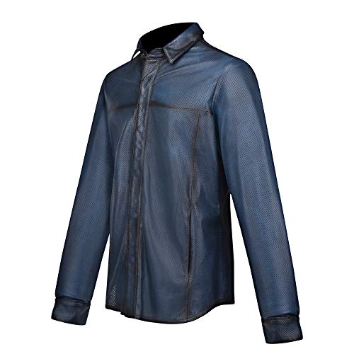 Cuadra Men's Camisole in Genuine Leather Blue S