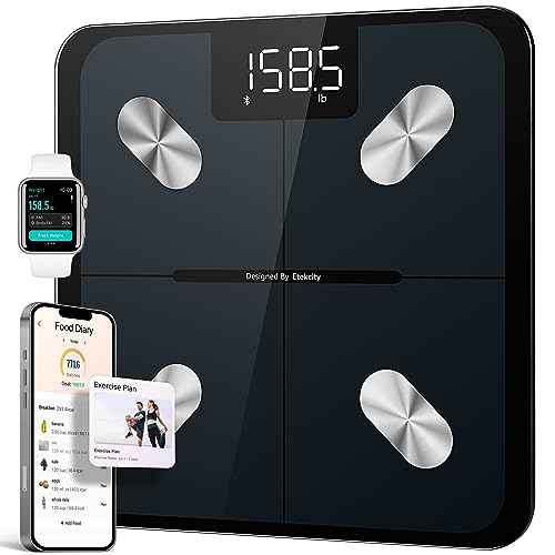 Etekcity Smart Scale for Body Weight FSA HSA Store Eligible, Bathroom Digital Weighing Scale with BMI, Body Fat, Muscle Mass, Accurate Bluetooth Home User Health Equipment Sync Apps