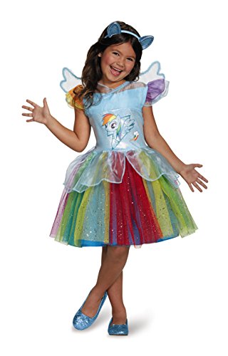 Disguise Rainbow Dash Tutu Deluxe My Little Pony Costume, Small/4-6X Blue