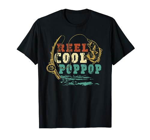 Reel Cool Pop-Pop Vintage Fishing Funny Grandpa Fisherman T-Shirt