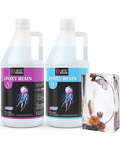 LET'S RESIN Epoxy Resin Kit,1 Gallon Bubble Free & Crystal Clear Epoxy Resin, Table Top Epoxy Resin for Casting, DIY, Resin Art,Molds,Jewelry
