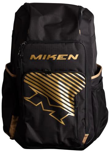 Miken | Deluxe Backpack Equipment Bag | Black/Gold