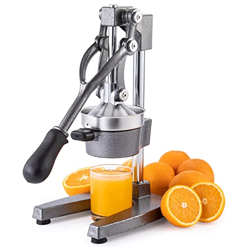 CO-Z Hand Press Juicer Machine, Manual Orange Juicer and Professional Citrus Juicer for Orange Juice Pom Lime Lemon Juice, Commercial Lemon Squeezer and Orange Crusher, Easy to Clean, Gray