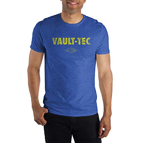 Bioworld Fallout Vault-Tec Tee Shirt T-Shirt-Large Royal Blue
