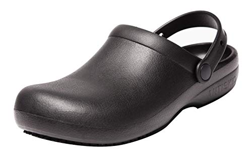 Oil Water Resistant Chef Shoes Nursing Shoes for Men Womens(9 Men/10 Women/10.24″,42 Black)