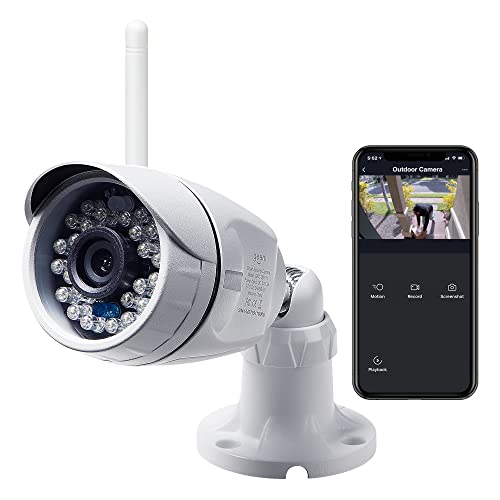 Geeni Hawk HD 1080p Outdoor Security Camera | IP66 Weatherproof WiFi Surveillance with Night Vision, 2-Way Audio, and Motion Detection | Works with Alexa and Google Home
