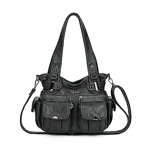 Purses and Handbags for Women Small Hobo Shoulder Bags Soft PU Leather Multi Pockets Tote Bag