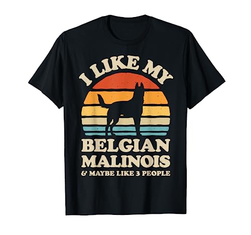 I Like My Belgian Malinois And Maybe Like 3 People Dog Retro T-Shirt