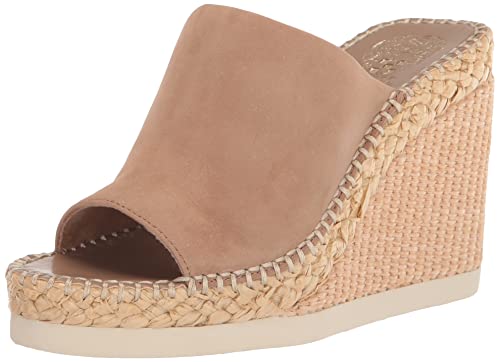 Vince Camuto Women's Footwear Women's Brissia Raffia Wedge Sandal, Tortilla, 7.5