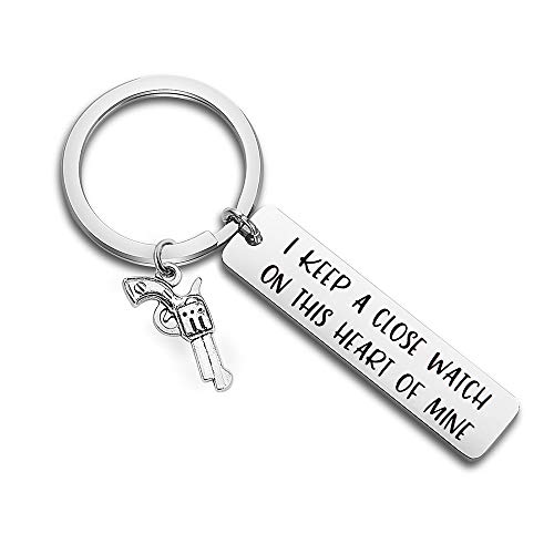 bobauna I Keep A Close Watch On This Heart Of Mine Keychain Inspirational Recovery Gift (close watch keychain)