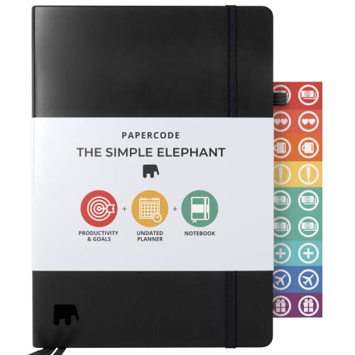 Papercode 2024 Daily Planner - Leather Weekly Planner W/Thick No-Bleed Pages - Monthly & Weekly Layouts - Use for Productivity, Schedule, or Agenda